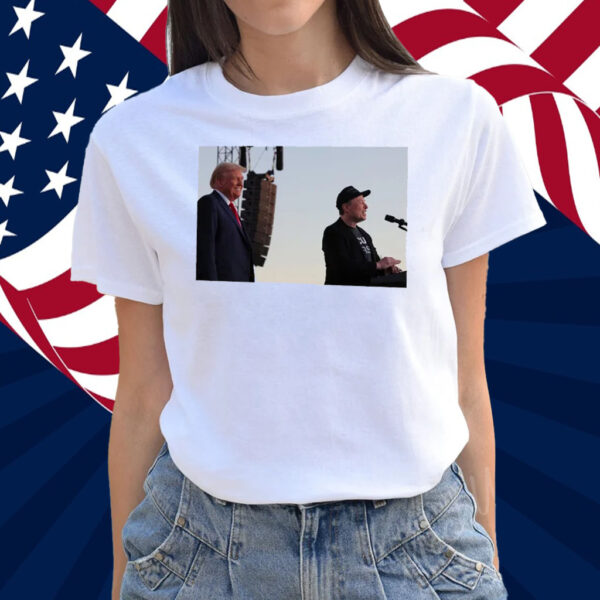 Elon Musk Spoke at a Trump Rally, Dark MAGA Shirt
