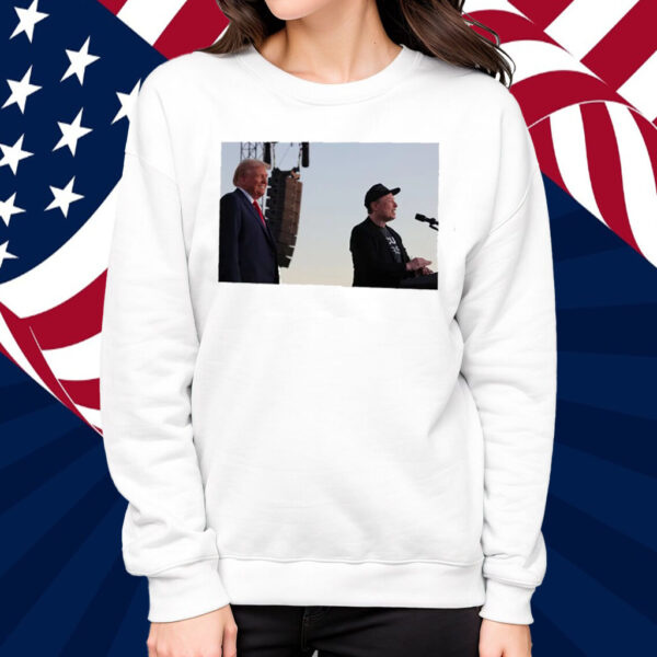 Elon Musk Spoke at a Trump Rally, Dark MAGA Shirt