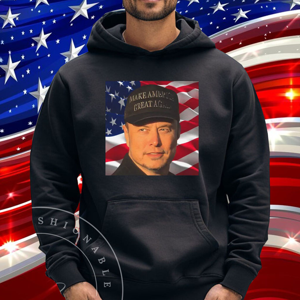 Elon Musk Supports Trump to Save Democracy ,Dark MAGA activated Rally T-Shirt