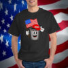 Funny Trump MAGA Garbage Cartoon Character American Flag T-Shirt