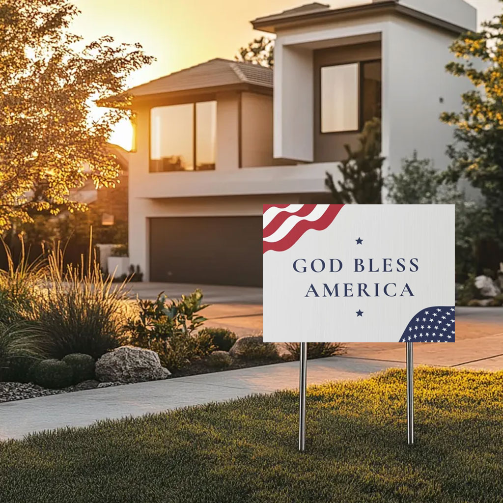 God Bless America Sign 2024 Presidential Election Yard Sign