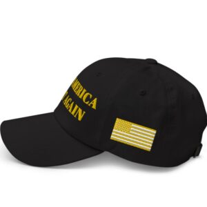 Hot Trump Black Gold MAGA Hat
