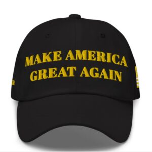 Hot Trump Black Gold MAGA Hat