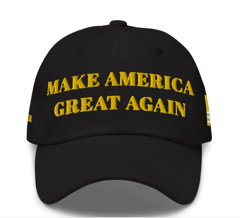 Hot Trump Black Gold MAGA Hat