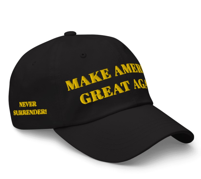 Hot Trump Black Gold MAGA Hat