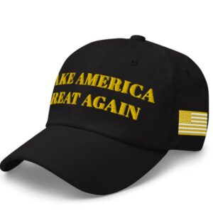 Hot Trump Black Gold MAGA Hat
