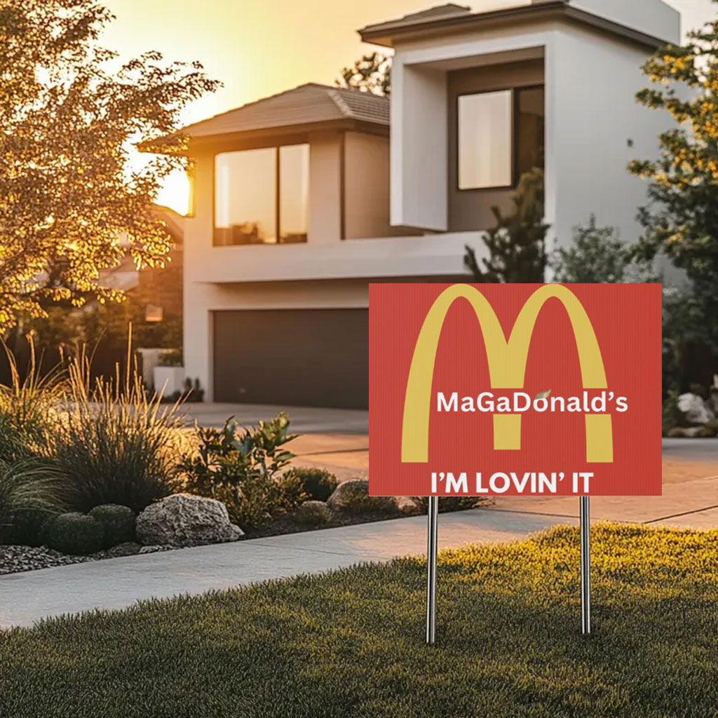 Magadonalds I’m Lovin’ It Yard Sign