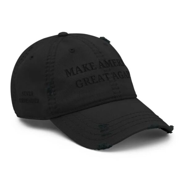 Make America Great Again Hat Trump Elon Musk Dark MAGA Never Surrender Hat