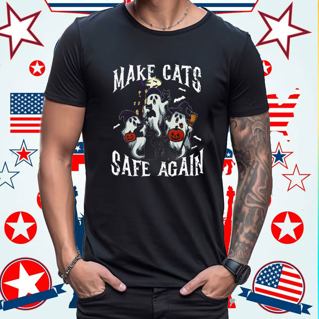 Make Cats Safe Again Funny Cat Lover Parody Shirt
