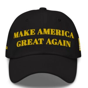 BLACK AND GOLD MAGA HAT