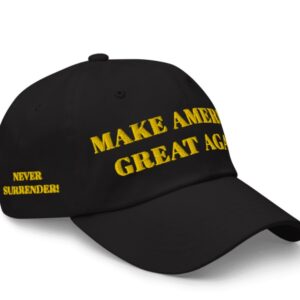 BLACK AND GOLD MAGA HAT