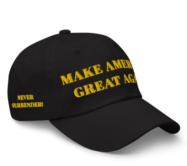 BLACK AND GOLD MAGA HAT