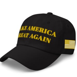 BLACK AND GOLD MAGA HAT