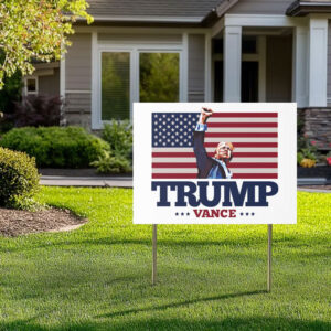 TRUMP VANCE Fist Pump Yard Sign 2024 Presidential Election