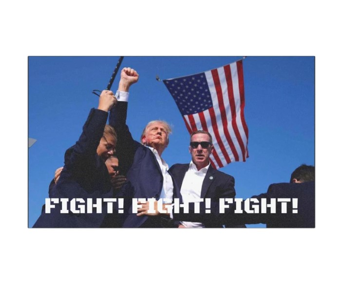 Trump 2024 Car Magnet- Fight! Never Surrender