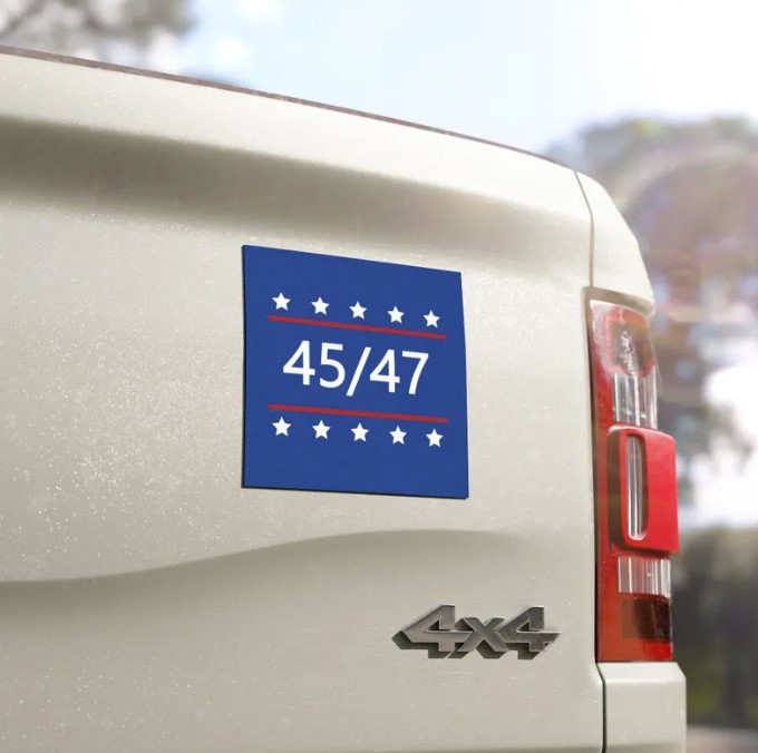 Trump 45/47 Car Magnet, Trump Vance magnet