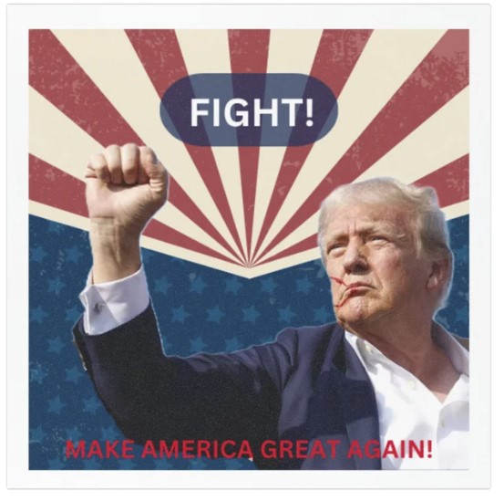 Trump Car Magnet Fight Donald Trump, Republican Convention