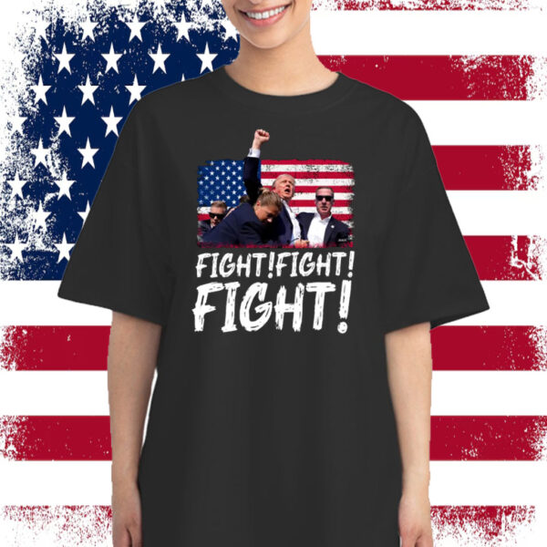 Trump Fight Fight Fight Shirt, God Bless Trump Shirt