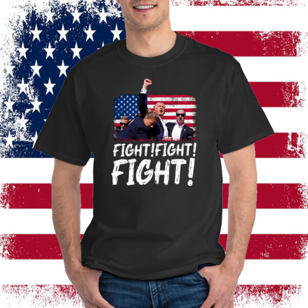 Trump Fight Fight Fight Shirt, God Bless Trump Shirt