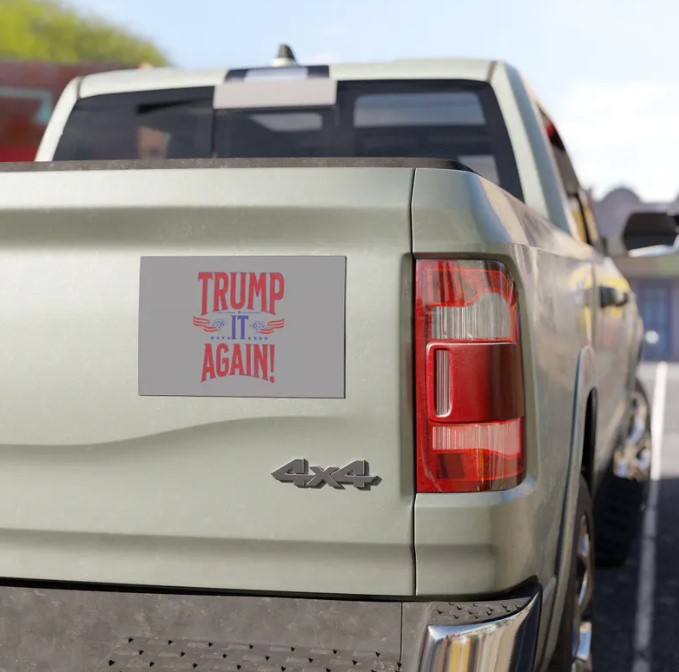Trump It Again! Car magnet Trump Vance