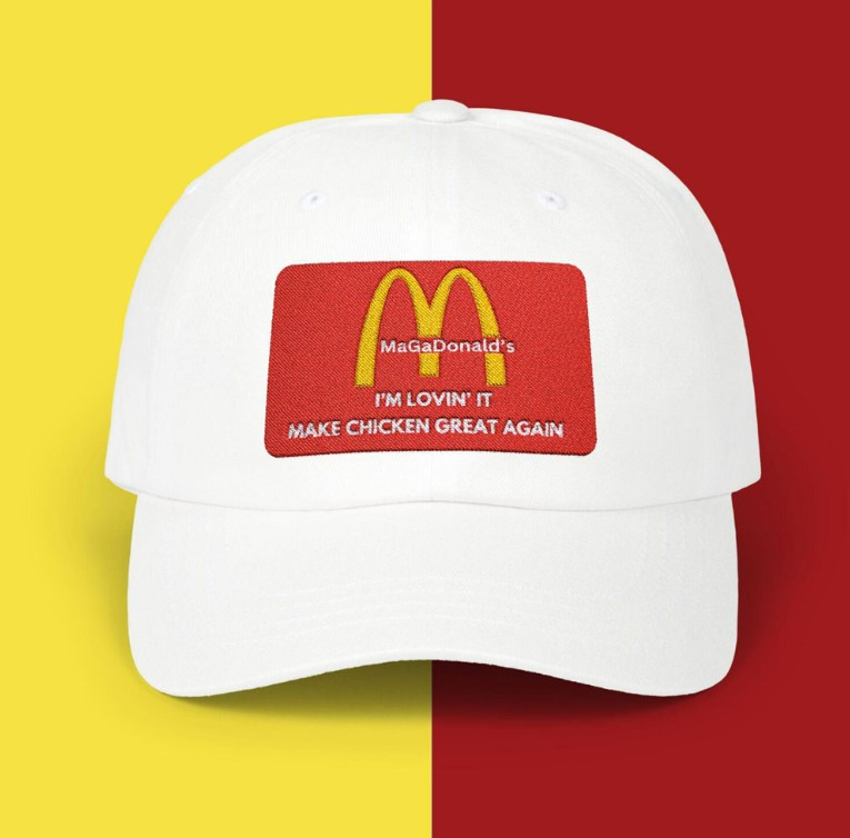 Trump Magadonald, Dark MAGA Make America Great Again Hat