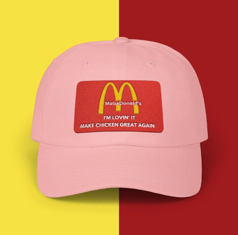 Trump Magadonald, Dark MAGA Make America Great Again Hat