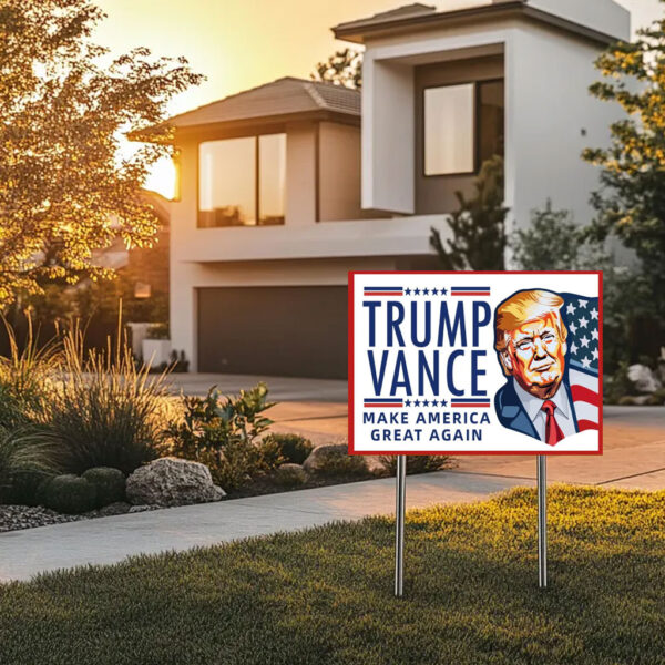 Trump Vance 2024 America Yard Sign, Trump for President Lawn Sign