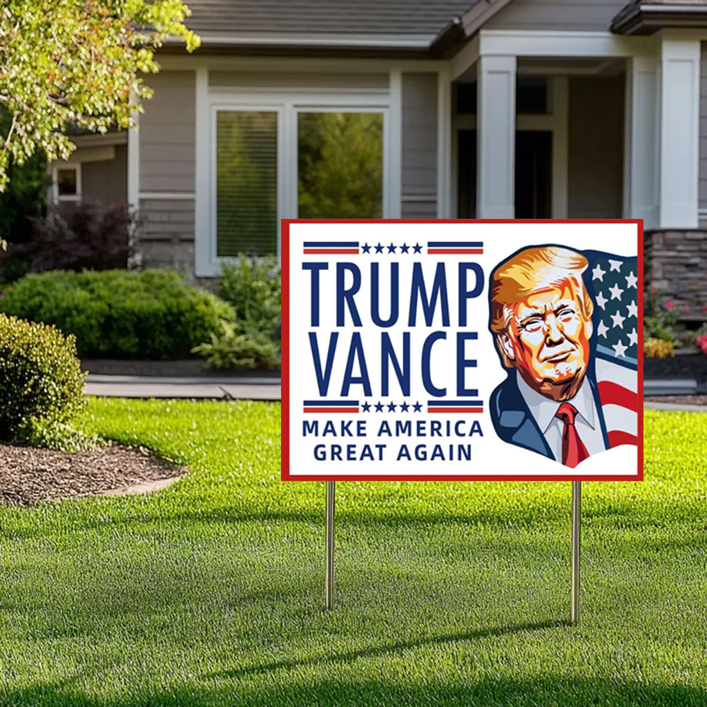 Trump Vance 2024 America Yard Sign, Trump for President Lawn Sign
