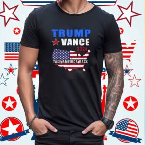 Trump Vance 2024 Distressed Flag Take America Back 45-47 Shirt