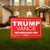 Trump Vance 2024 Make America Great Again Political Yard Lawn Sign