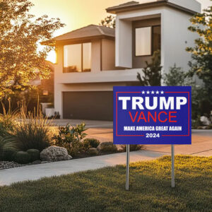 Trump Vance 2024 Make America Great Again Political Yard Lawn Sign With Post