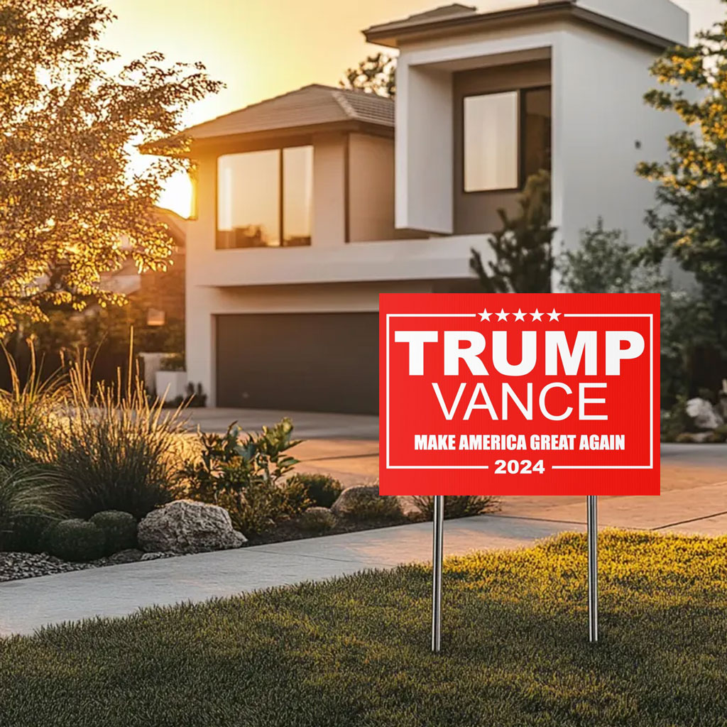 Trump Vance 2024 Make America Great Again Political Yard Lawn Sign