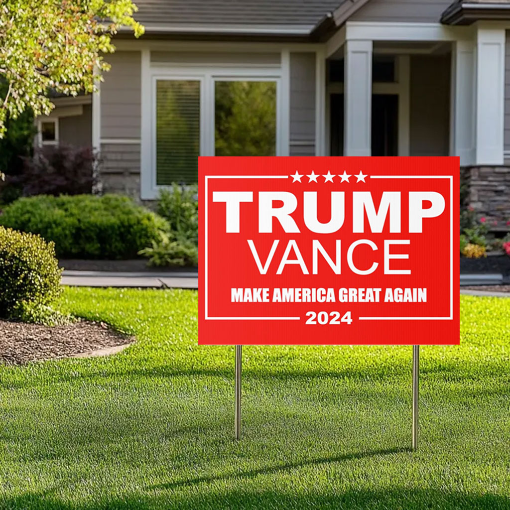 Trump Vance 2024 Make America Great Again Political Yard Lawn Sign
