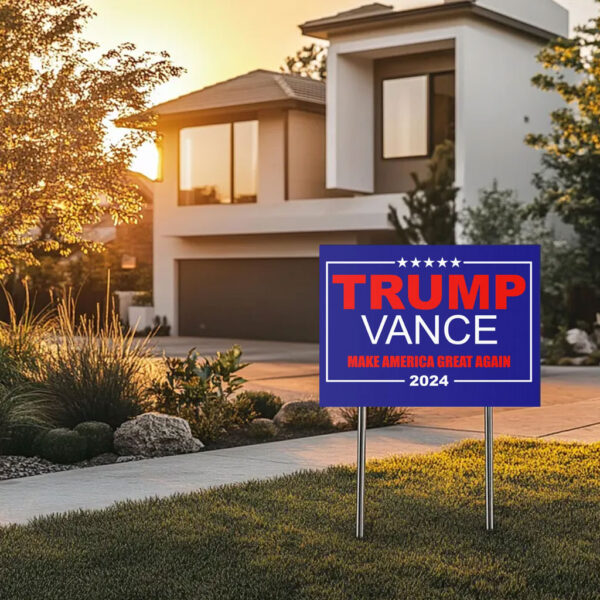 Trump Vance 2024 Make America Great Again Political Yard Sign