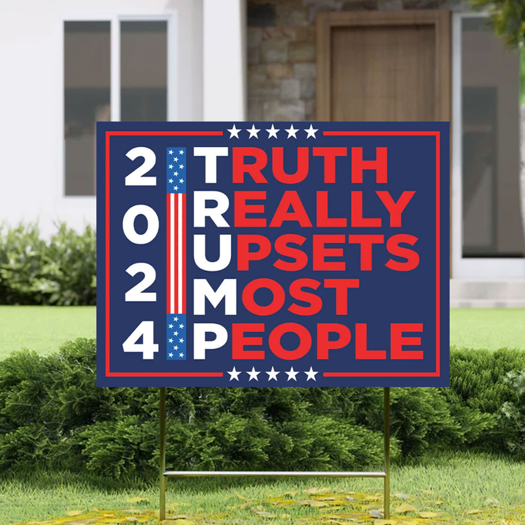 Trump Vance 2024 Make America Great Again Yard Sign with Stakes