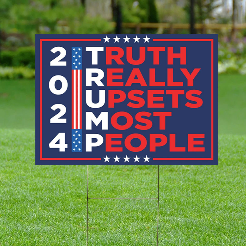 Trump Vance 2024 Make America Great Again Yard Sign with Stakes
