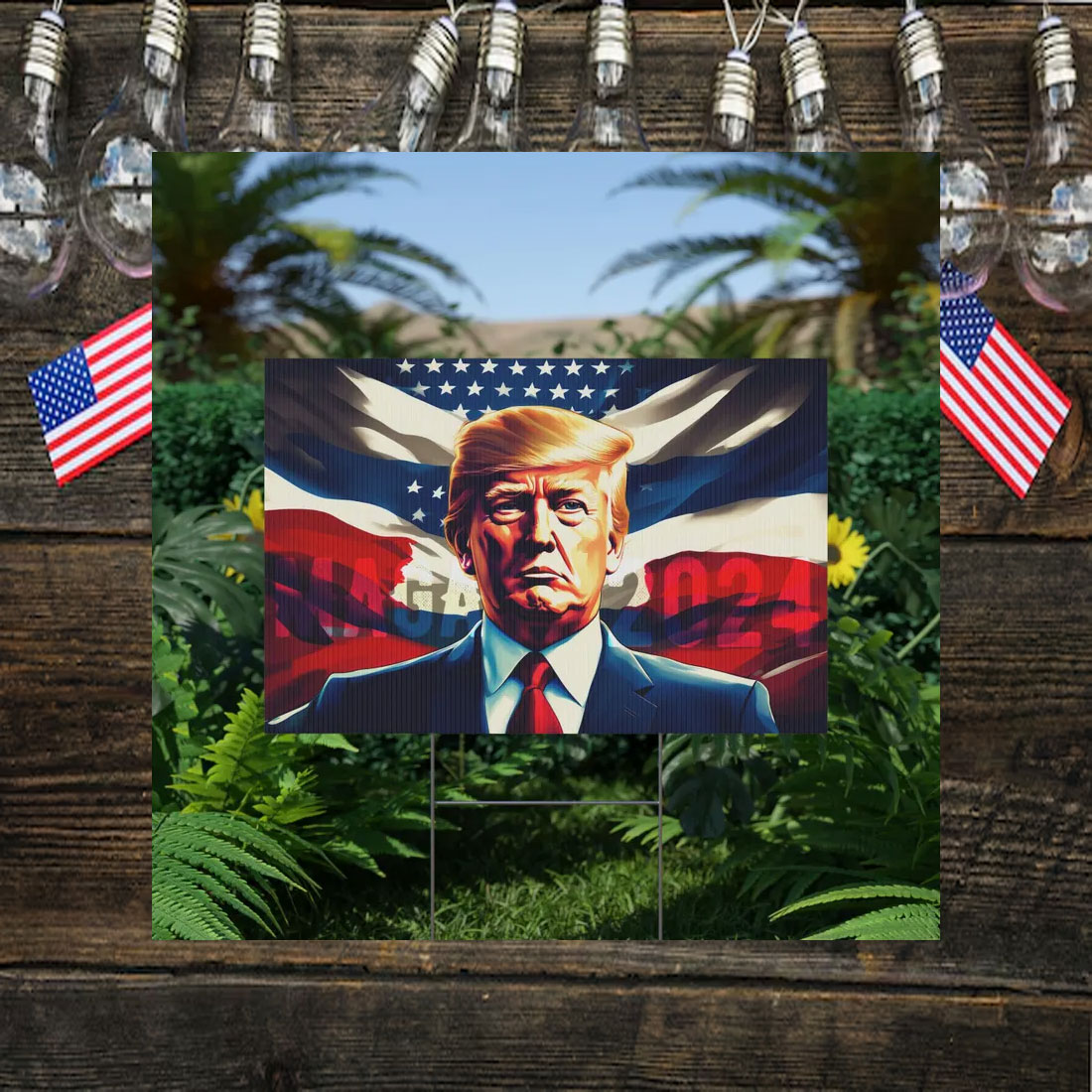Trump Vance 2024 Plastic Yard Sign