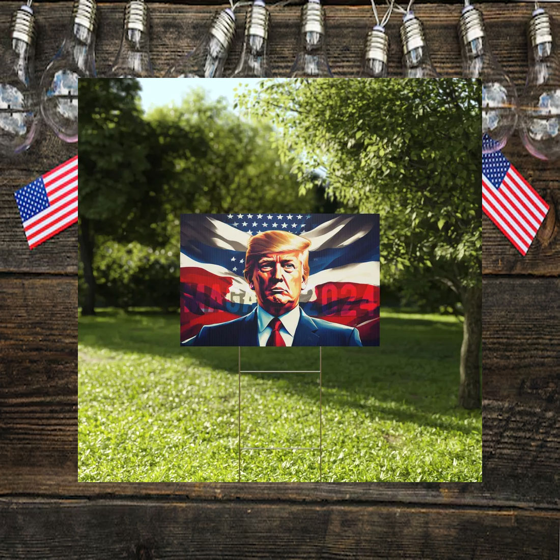 Trump Vance 2024 Plastic Yard Sign