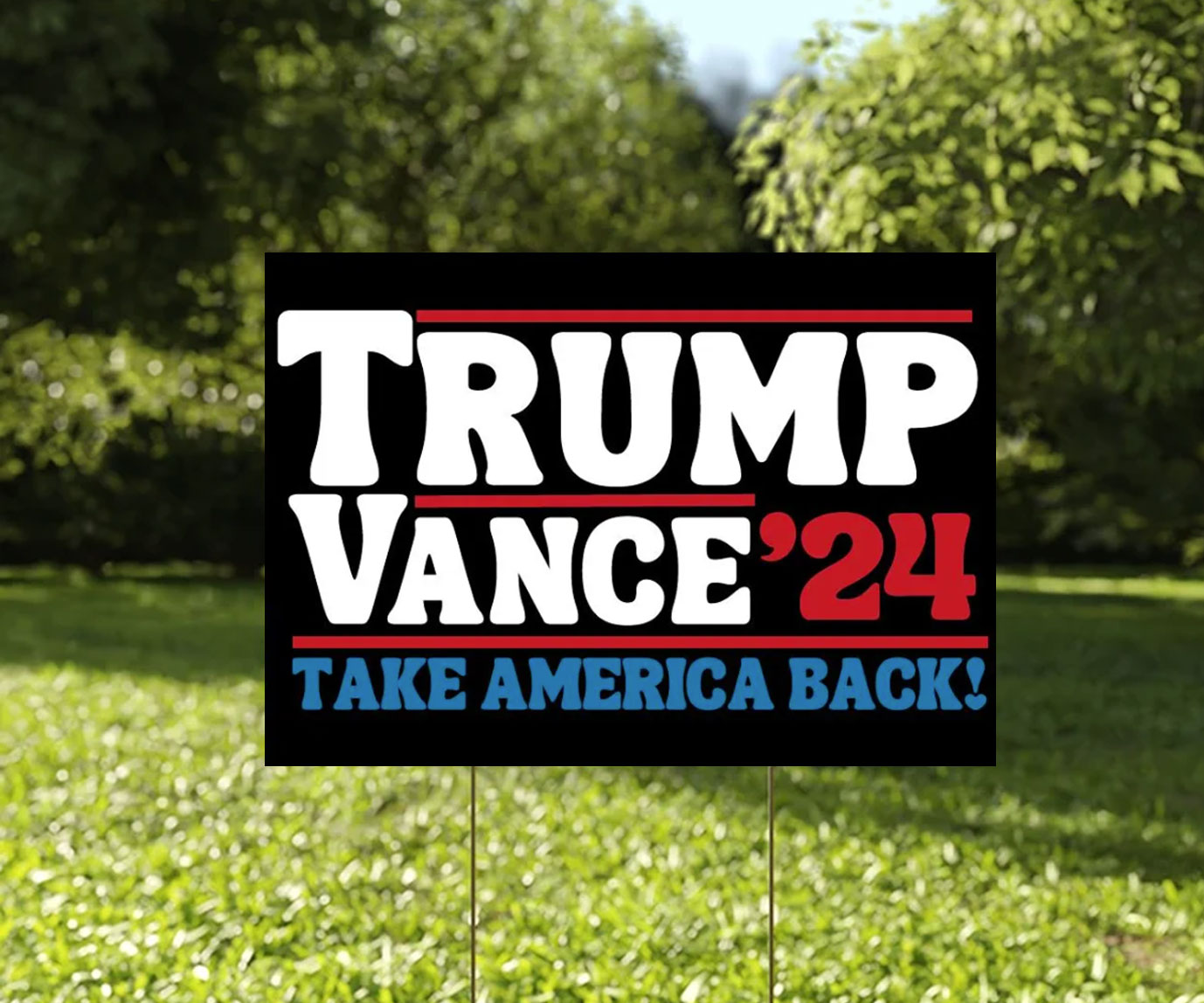Trump Vance 2024 Take America Back Election Yard Signs