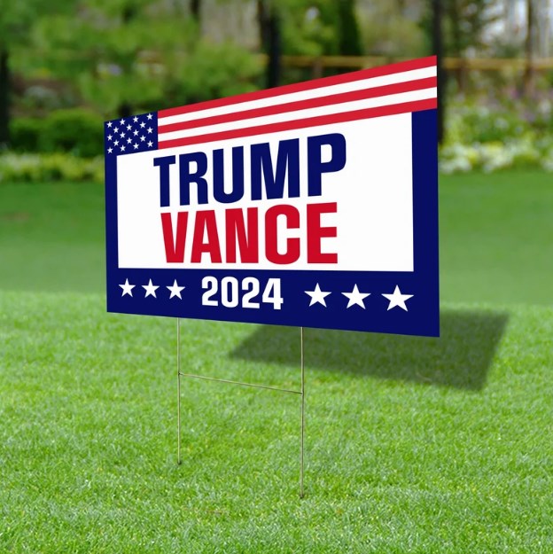 Trump Vance 2024 Yard Sign, Trump Vance Yard Sign