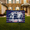 Trump Vance Outlaw Hillbilly Blue USA 2024 Yard Sign