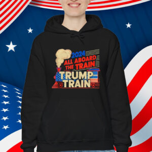 2024 All Aboard The Trump Train American Flag T-Shirt
