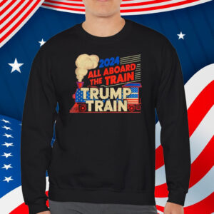 2024 All Aboard The Trump Train American Flag T-Shirt