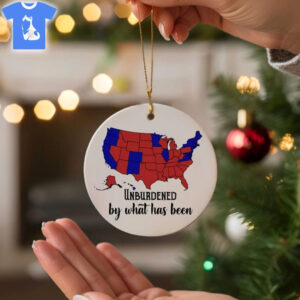 2024 Election Map Ceramic Ornament Unburdened By What Has Been Humorous Trump Ornament