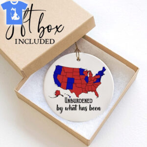 2024 Election Map Ceramic Ornament Unburdened By What Has Been Humorous Trump Ornament