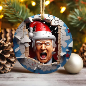 3D Santa Trump Christmas Ornament