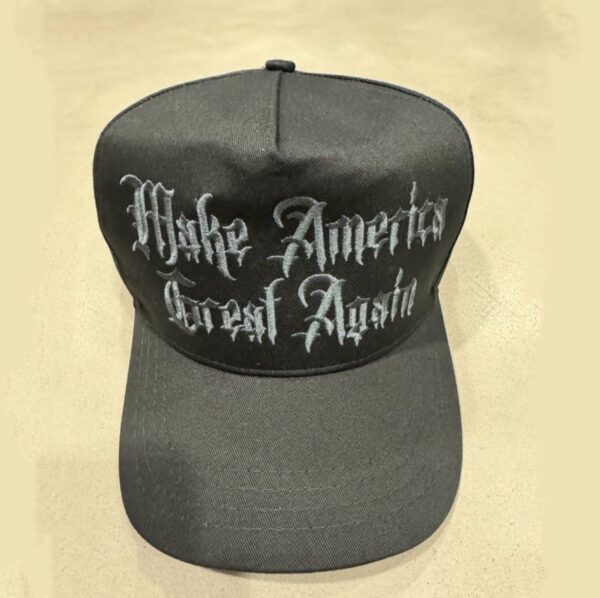 Black Dark Gothic Maga Cap