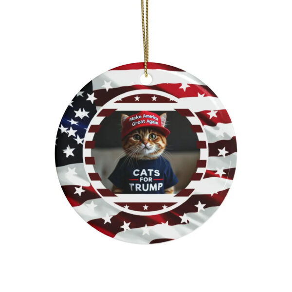 Cats for Trump Ceramic Christmas Ornament