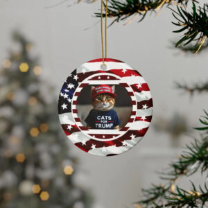 Cats for Trump Ceramic Christmas Ornament