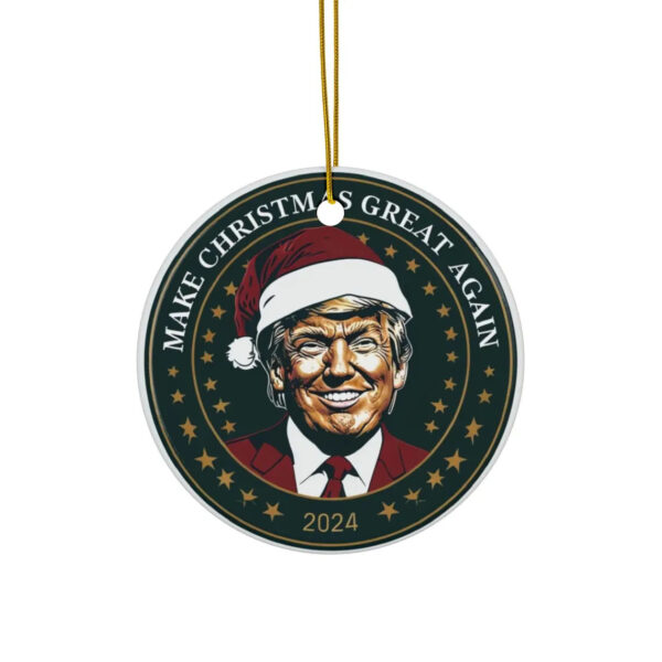 Ceramic Ornament, Santa Trump Make Christmas Great Again 2024, Holiday Decor, Christmas Gift, Political Christmas Decor, Christmas Tree